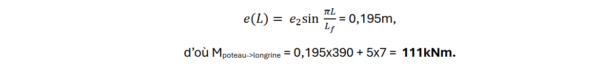 formule de calcul pour obtenir le moment